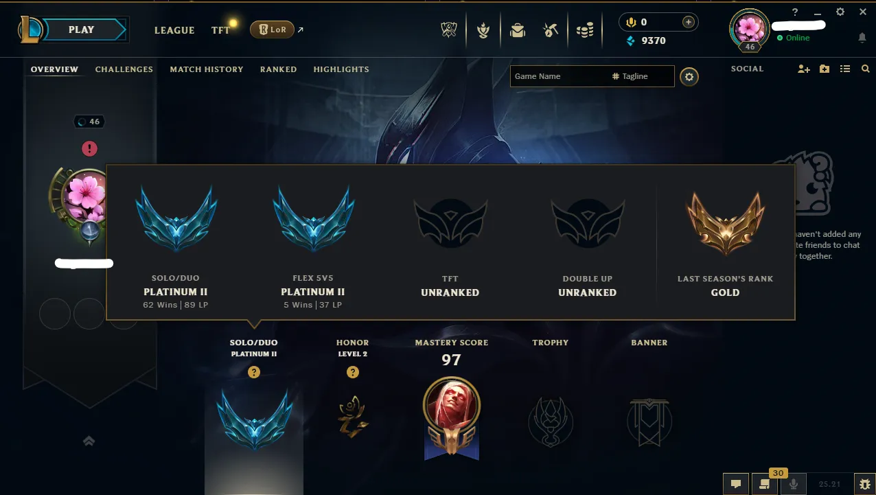 🏆 EUNE ⭐ Season 15 ⚡ Platinum 2 ⚡ 54% Win Rate 🎉 11 Skins 🚀 78 Champions ✅ Safe Account ✅ Full Access 🚚 Instant Delivery